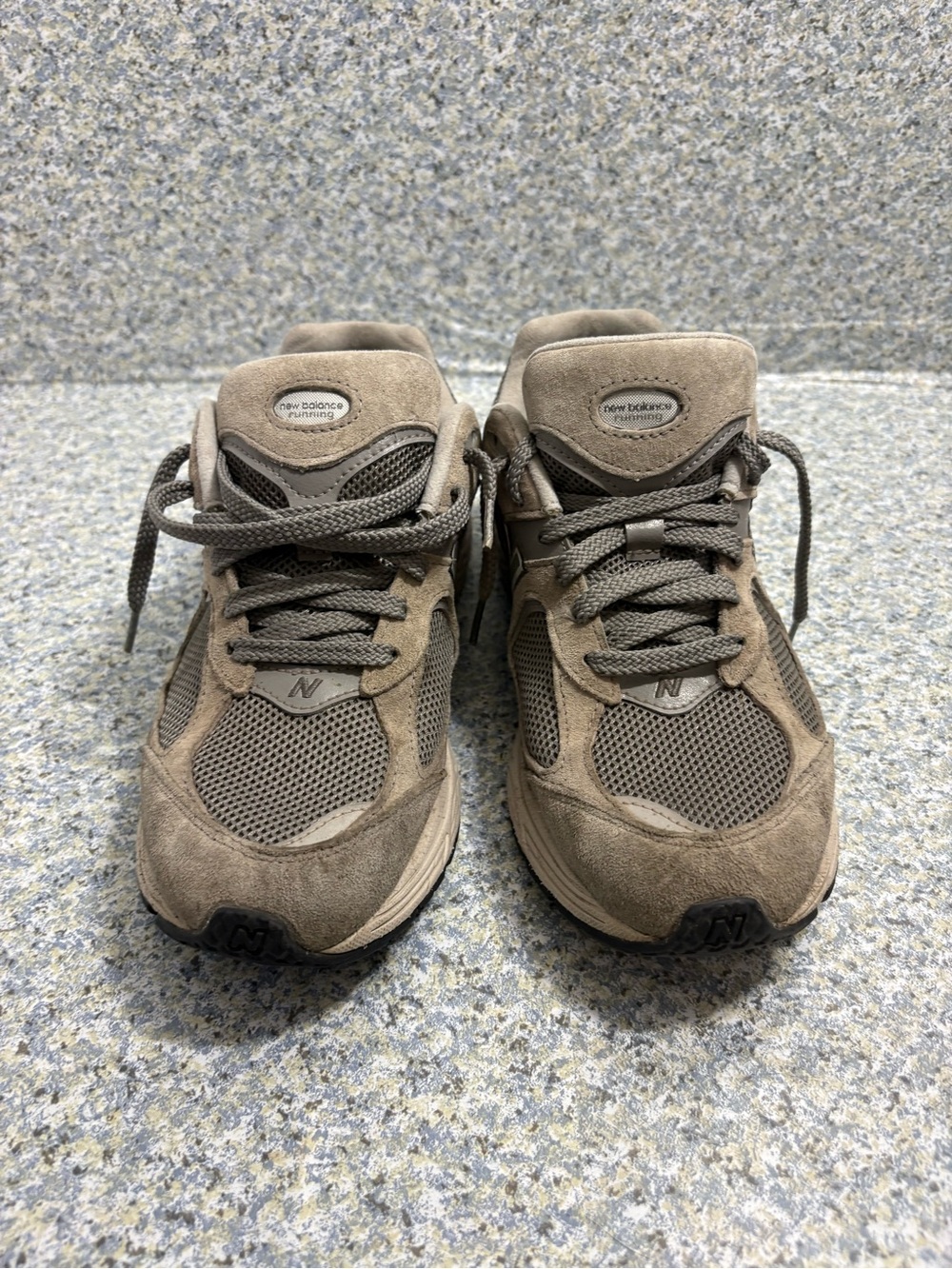 New Balance Men's Taupe Suede & Mesh Sneakers